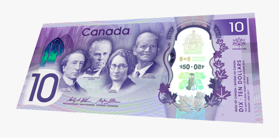 $10 Png Dollar Bill - Konami Code Canada 10 Dollar Bill, Transparent Clipart