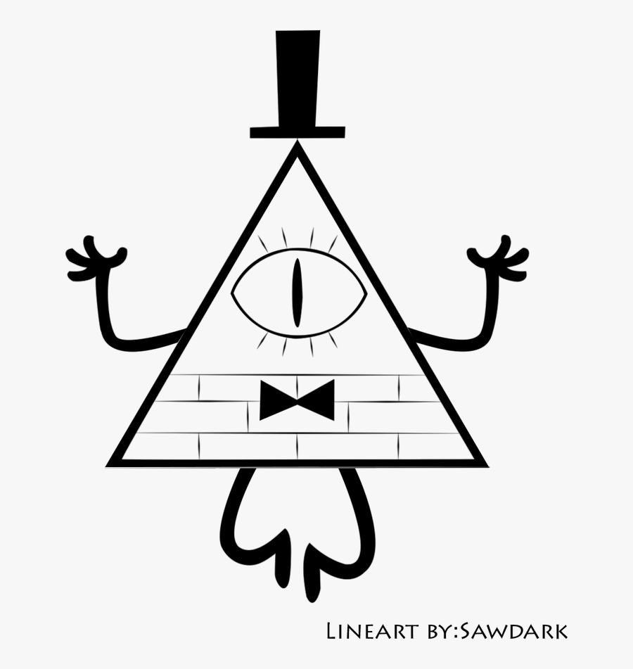 Bill Cipher Lineart - Cipher Bill, Transparent Clipart