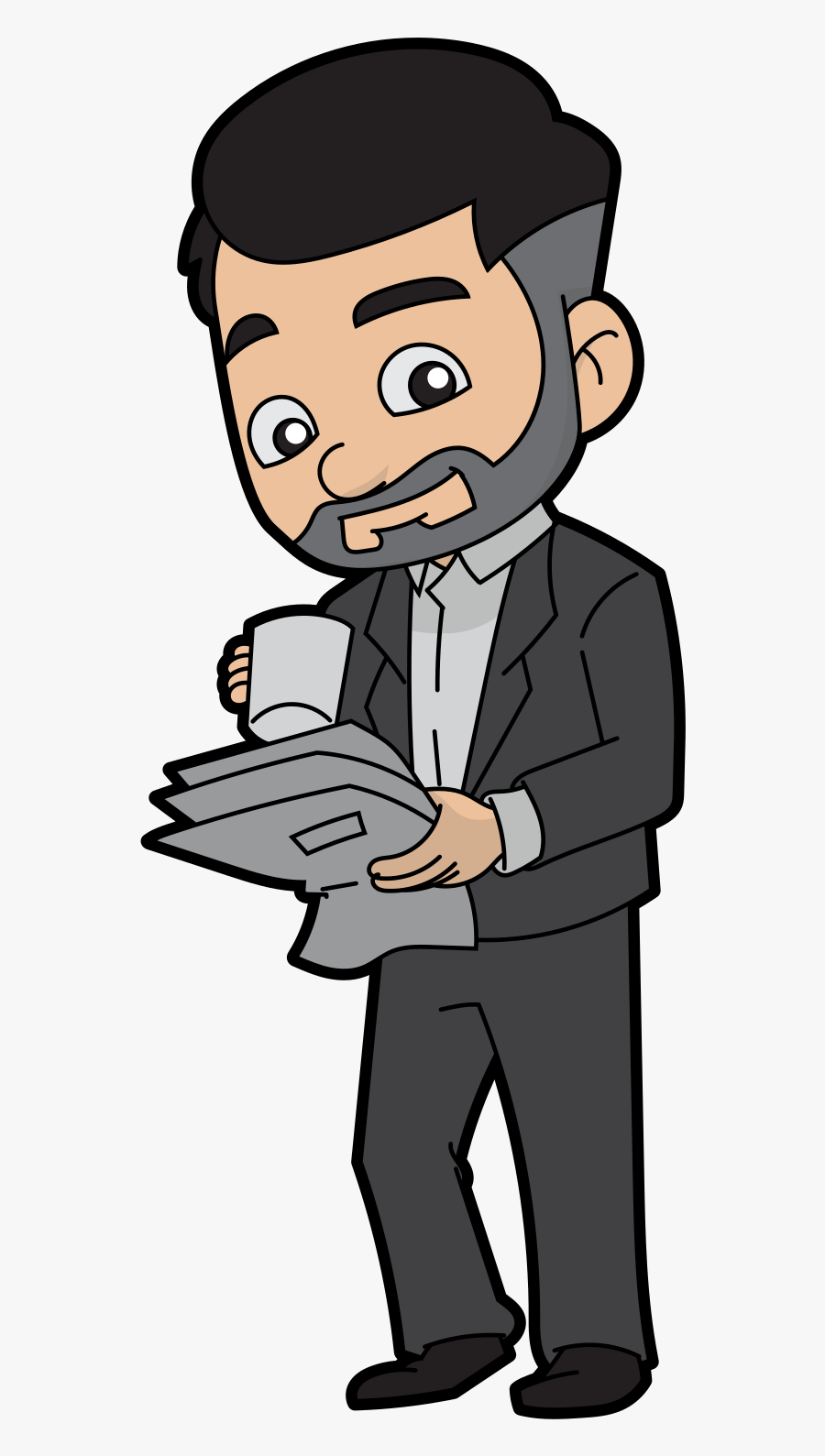 Cartoons Man Drinking Coffee, Transparent Clipart