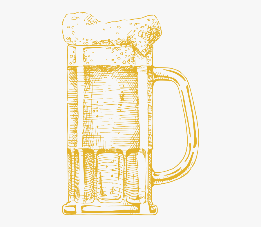 Beer Tankard Drawing, Transparent Clipart