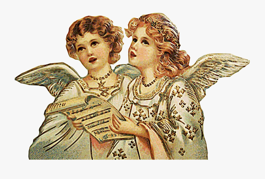 Angel, Singing, Choral, Christmas - Old Angel Png, Transparent Clipart