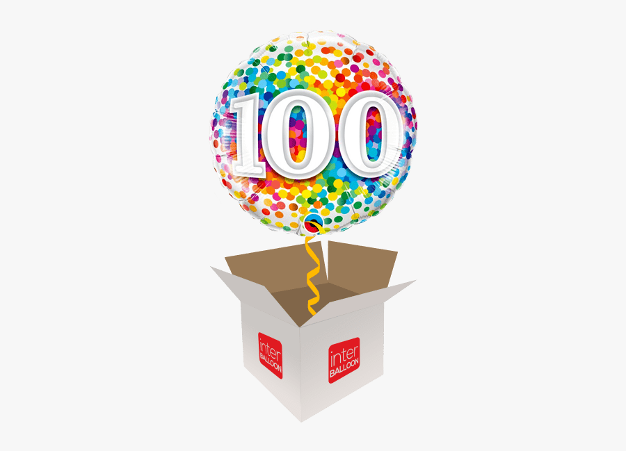 100 Rainbow Confetti - 100 Balloon, Transparent Clipart