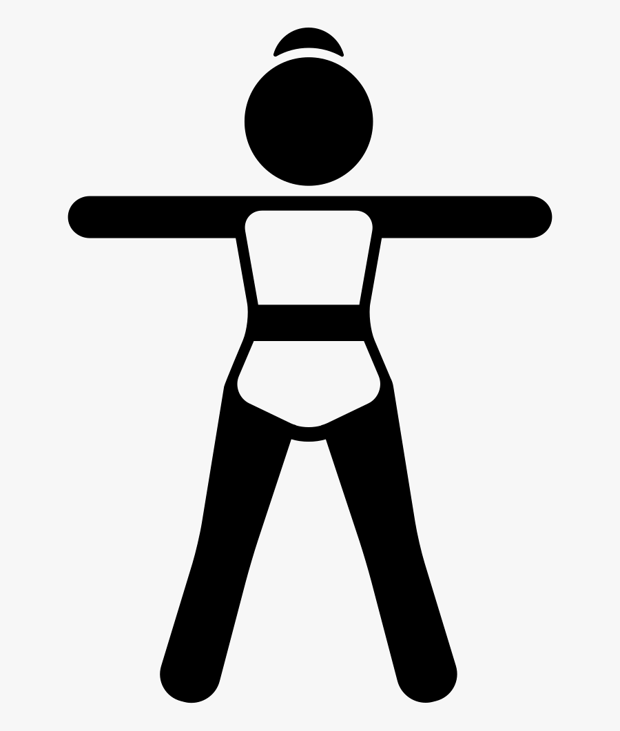 Woman Stanging Up Stretching Arms And Legs - Open Legs Icon, Transparent Clipart