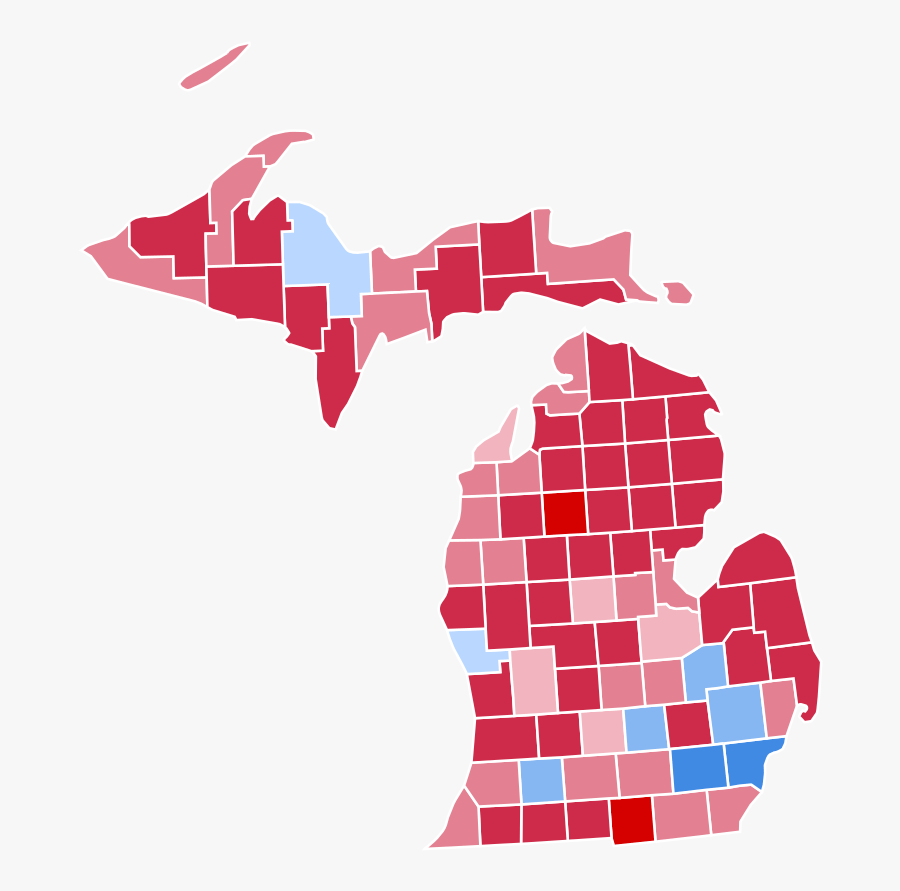 Michigan Electoral Map 2012, Transparent Clipart