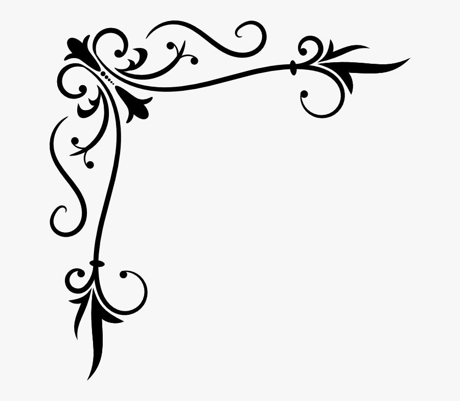 Corner Scroll Clip Art Png - Corner Vector Design Png, Transparent Clipart