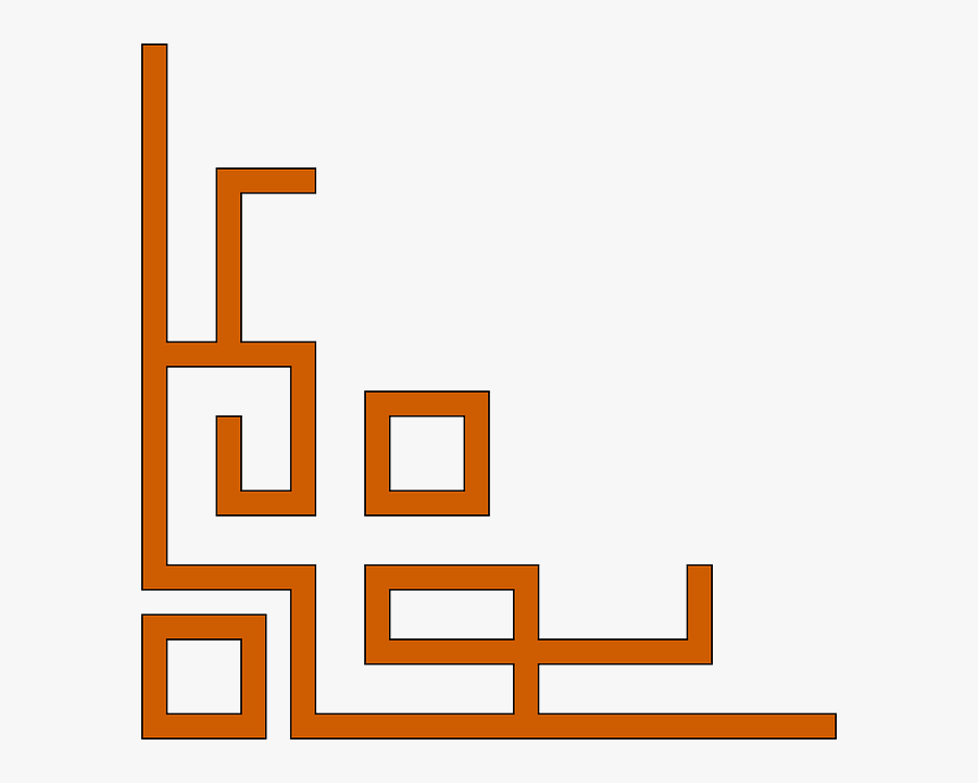 Lattice Corner Border Design - Clip Art Corner Borders, Transparent Clipart