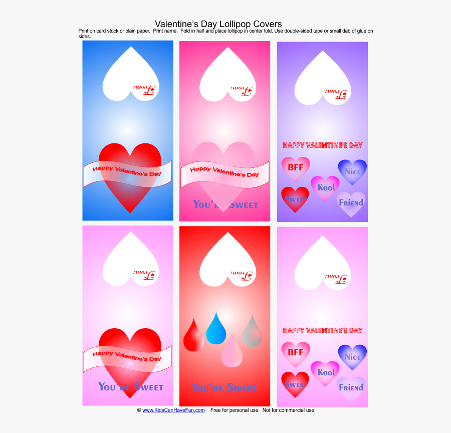 Valentines Day Treats Labels For An Assortment Of Candy - Printable Valentine's Day Candy Grams, Transparent Clipart