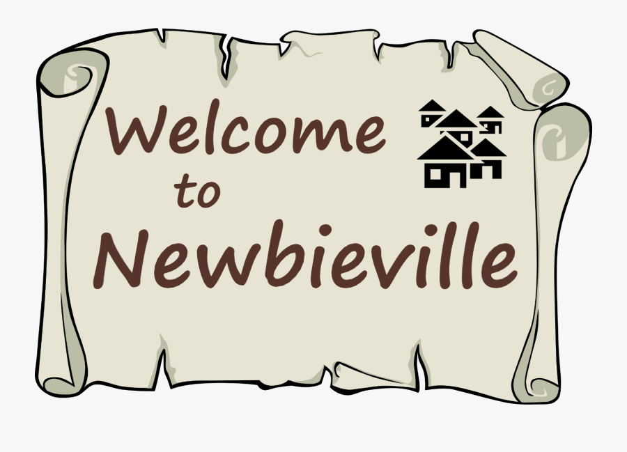 Image Of A Scroll That Reads "welcome To Newbieville - Scroll Clip Art, Transparent Clipart