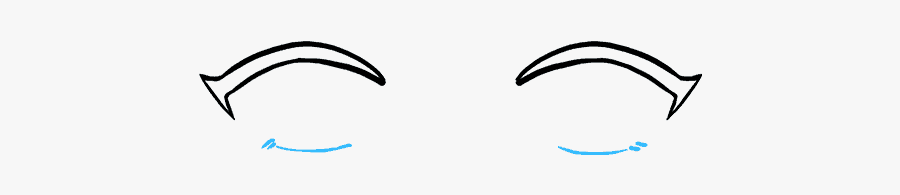 How To Draw Anime Eyes - Draw Anime Closed Eyes, Transparent Clipart
