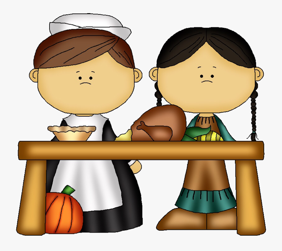 #thanksgiving #pilgrim #indian #girls #freetoedit - Cartoon, Transparent Clipart