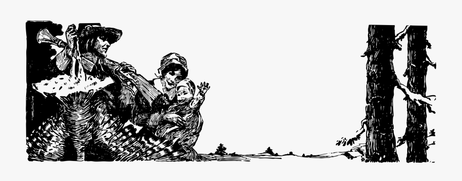 Pilgrim Family Thanksgiving Clip Arts - Illustration, Transparent Clipart