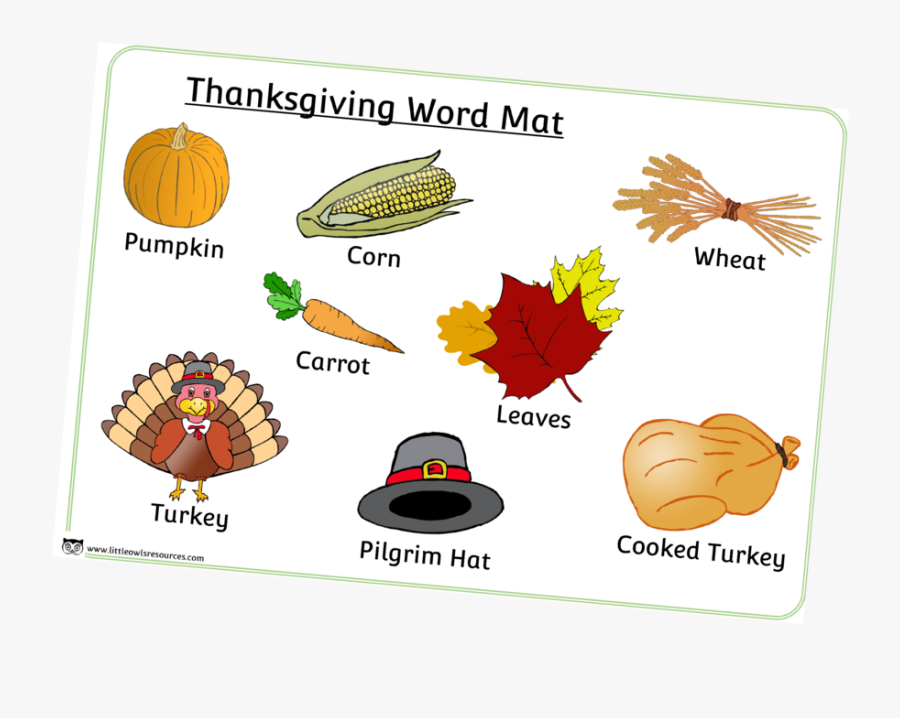 Thanksgiving Word Matcover, Transparent Clipart