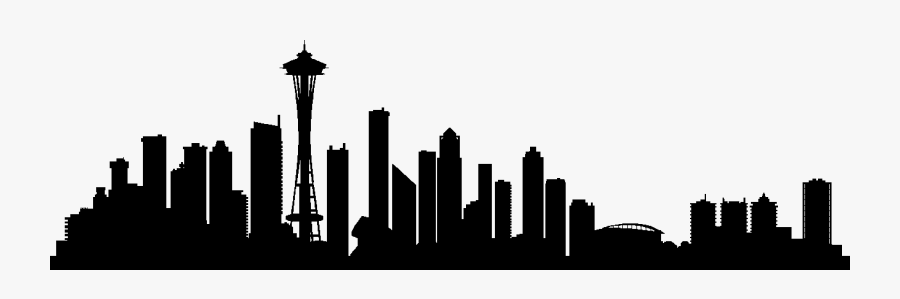 Seattle Skyline Drawing Silhouette - Seattle Skyline Silhouette Png, Transparent Clipart