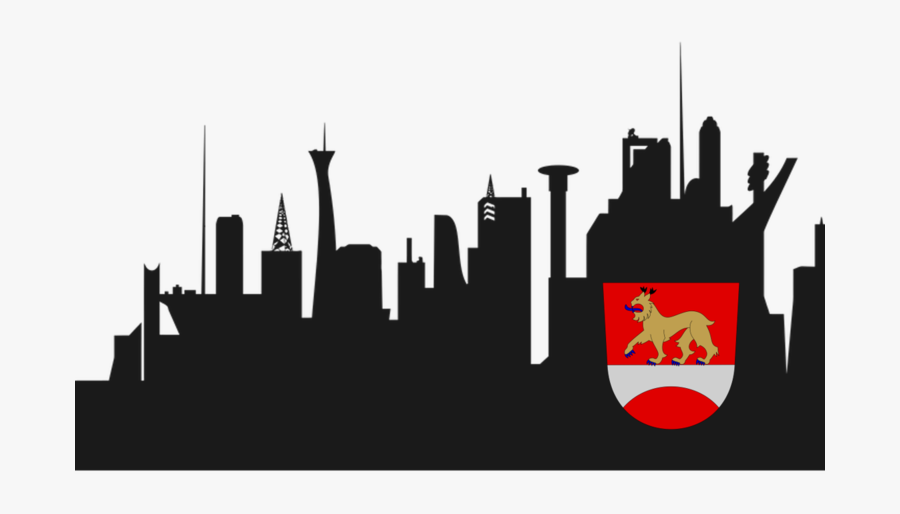 Skylines Silhouette Clip Art - Silhouette City Skyline Png, Transparent Clipart