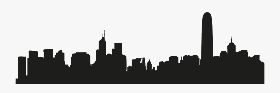 Hong Kong Skyline Clip Art Silhouette Illustration - Hong Kong Skyline Silhouette, Transparent Clipart