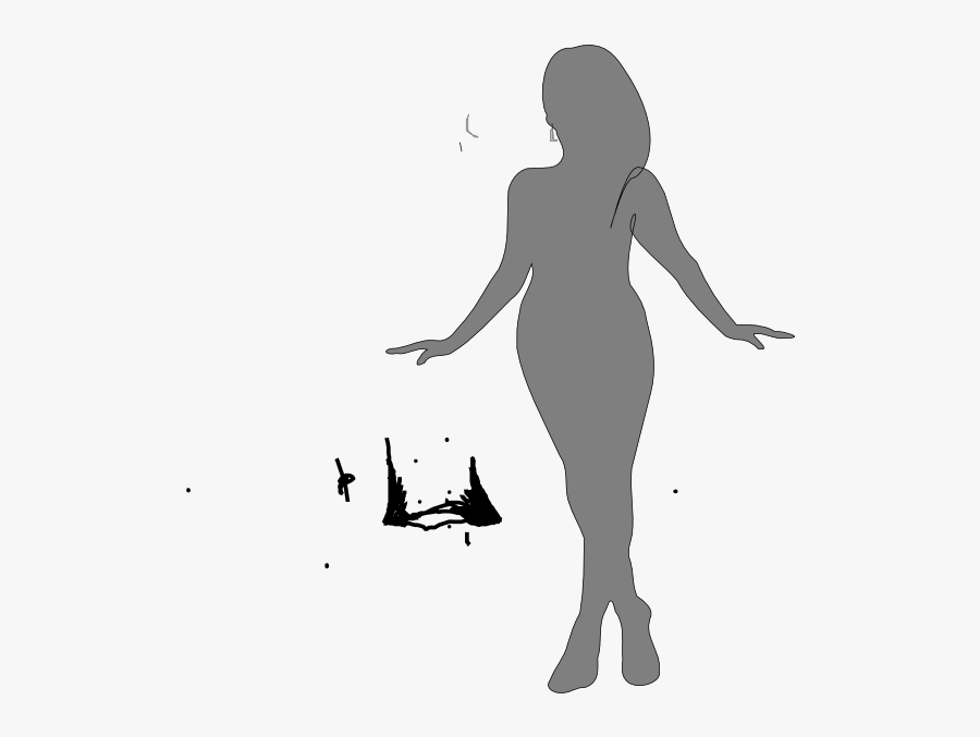 Silhouette Of Thick Woman, Transparent Clipart