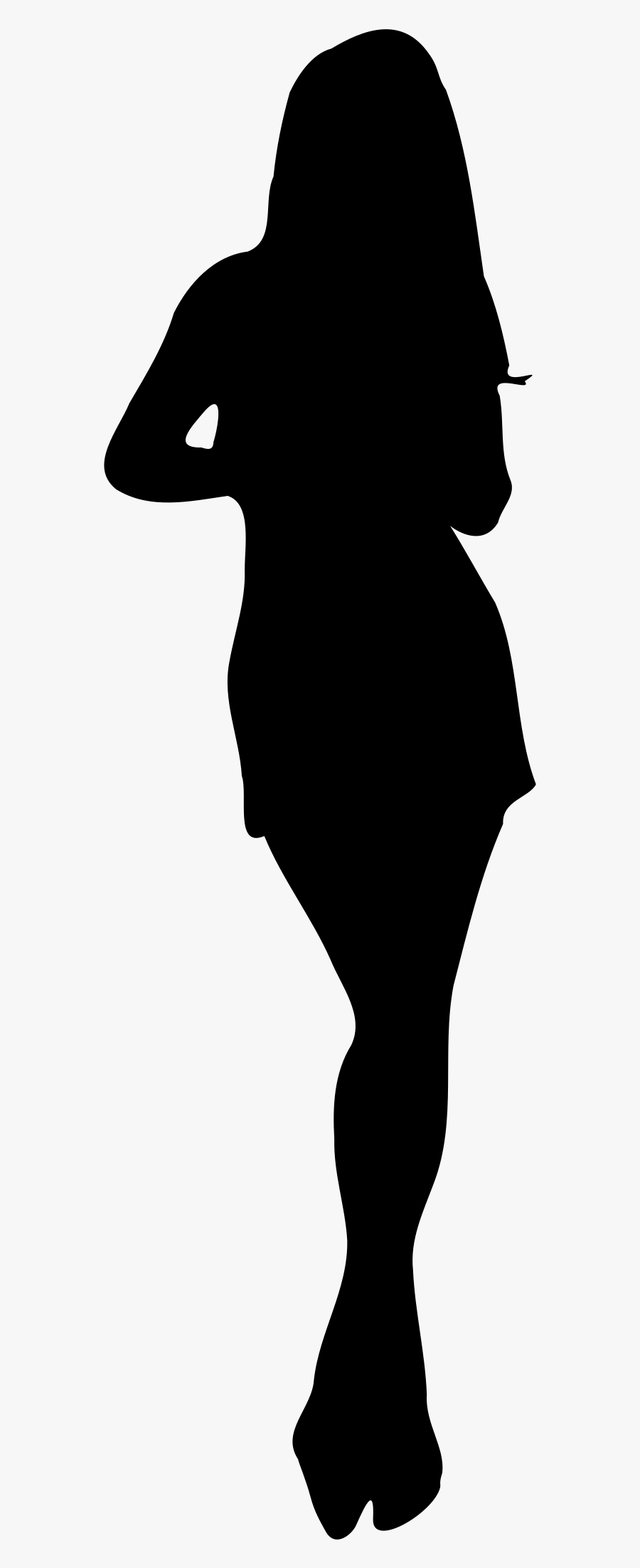 Onlinelabels Clip Art - Female Silhouette No Background, Transparent Clipart