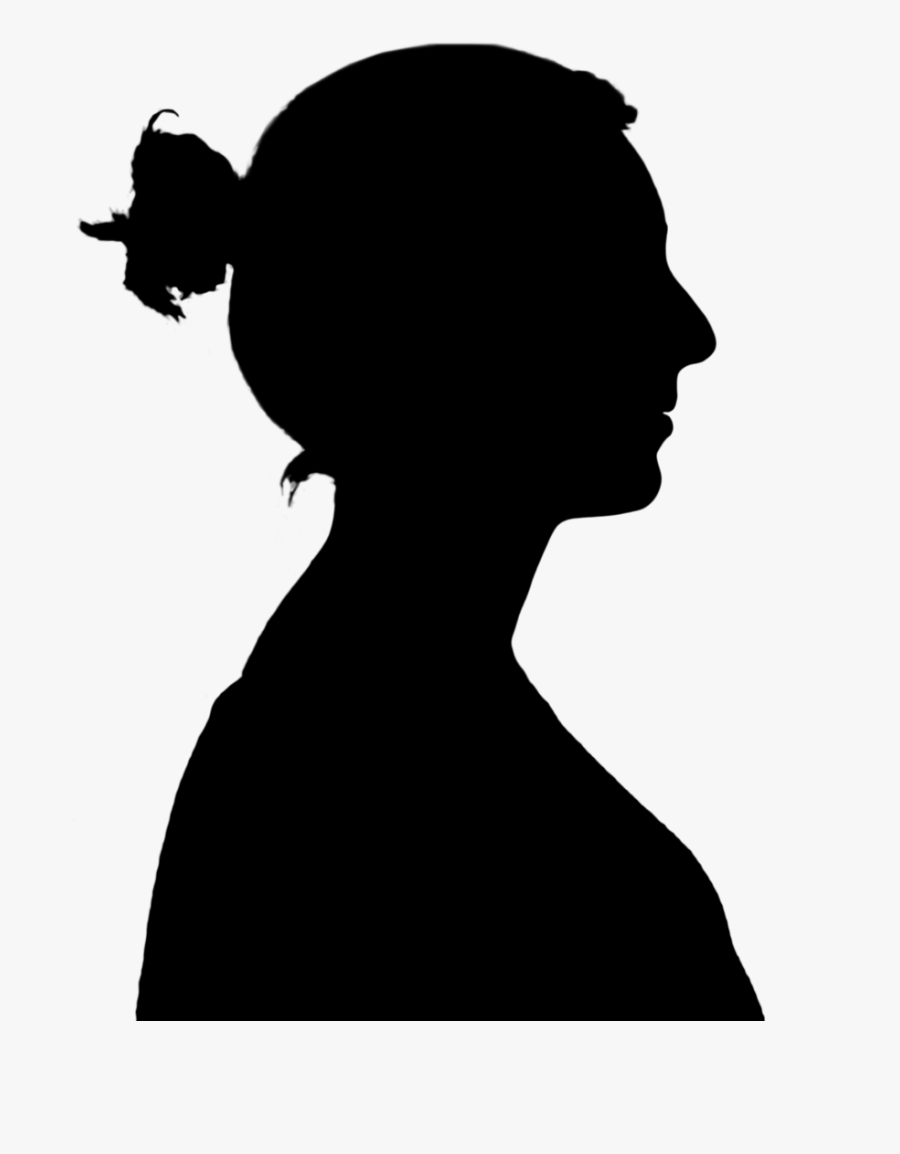 Woman Half Body Silhouette - Side View A Girl Silhouette, Transparent Clipart
