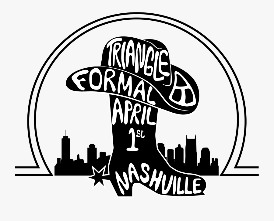 Silhouette Of The Nashville Skyline, Transparent Clipart