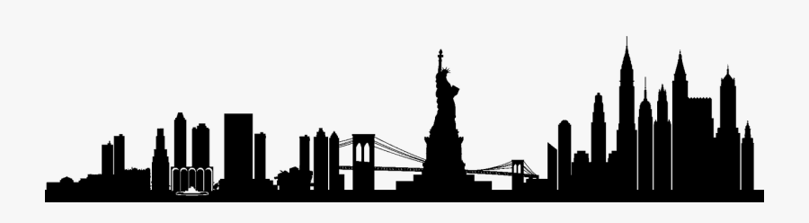 New York Skyline Silhouette Png - New York City Skyline Silhouette Png, Transparent Clipart