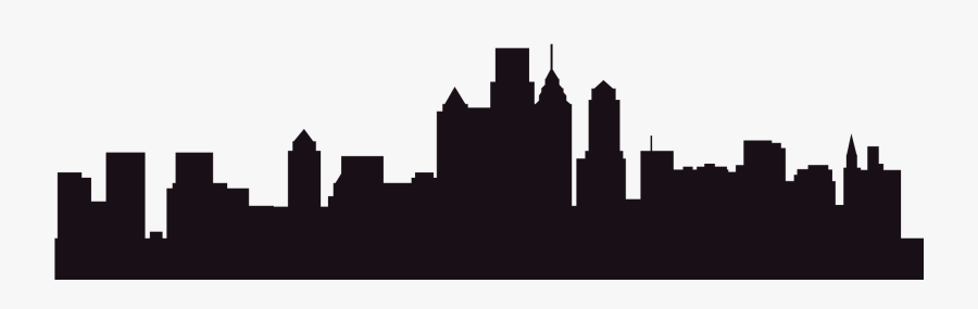 Transparent Philadelphia Skyline Silhouette Png - Philadelphia Skyline Outline Vector, Transparent Clipart