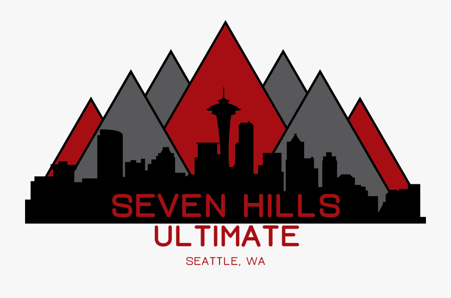 Silhouette Seattle Skyline, Transparent Clipart