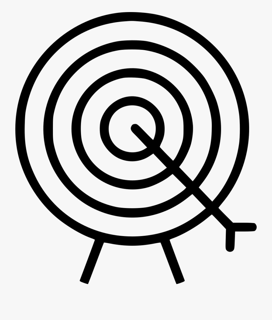 Target Bullseye Bow Arrow Fun Archery - Archery Target Drawing Png, Transparent Clipart