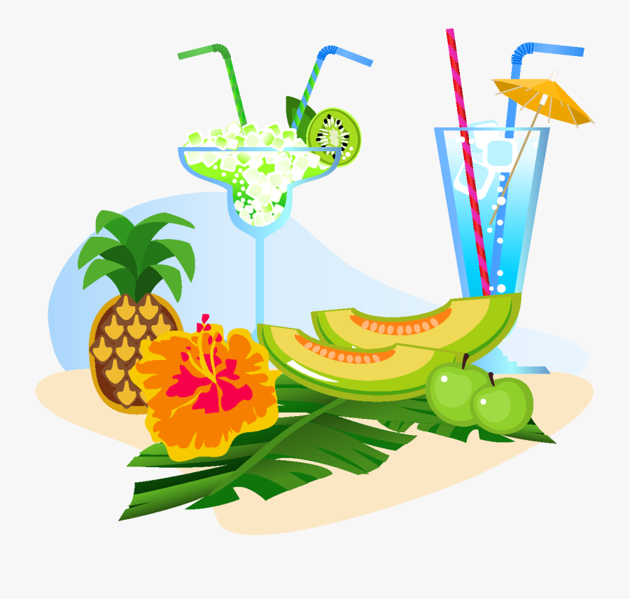 Vector Pineapple Cantaloupe Tropical Fruit Element - Summer Season Pictures Cartoon, Transparent Clipart