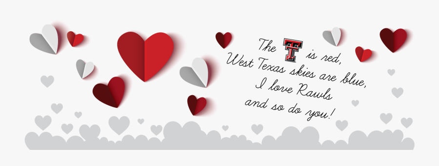 Valentine Image - Texas Tech University, Transparent Clipart