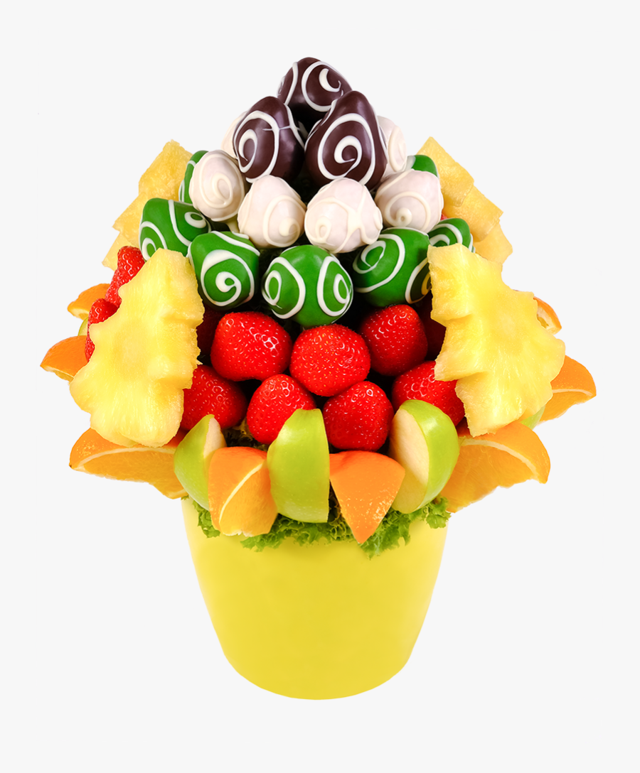 Clip Art Fruit Christmas Tree - Strawberry, Transparent Clipart