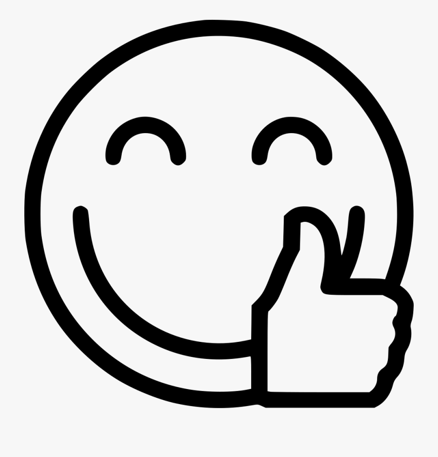 Thumbs Up - Emoji Faces Emoji Printable Coloring Pages, Transparent Clipart