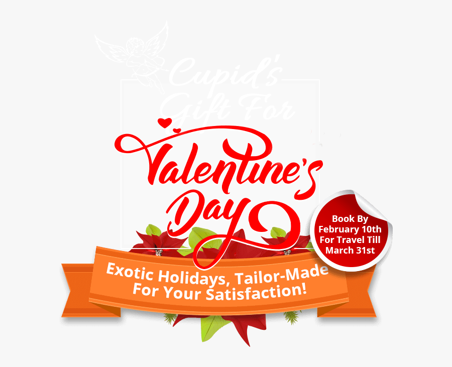 Valentine Day Travel Banner, Transparent Clipart