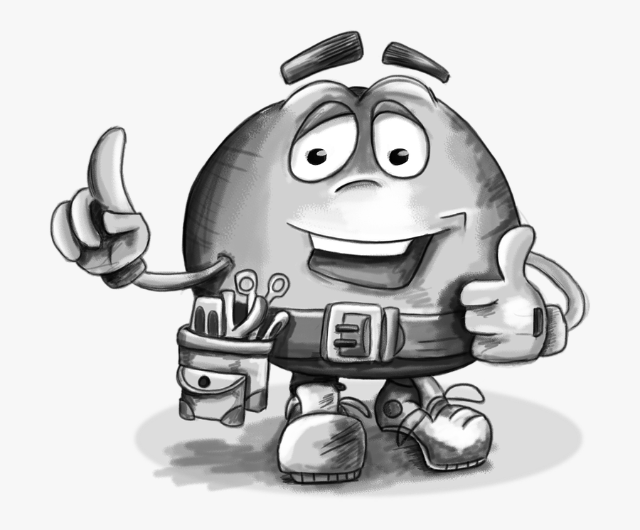 Thumbs Up, Builder, Carpenter, Mechanic, Smile, Sketch, Transparent Clipart