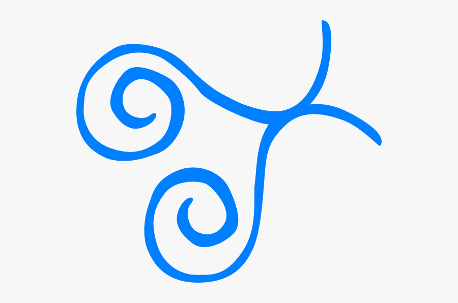 Blue Swirl Frame Bottom Left Corner Clip Art - Clip Art, Transparent Clipart