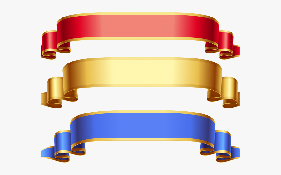 Golden Banner Vector Png, Transparent Clipart