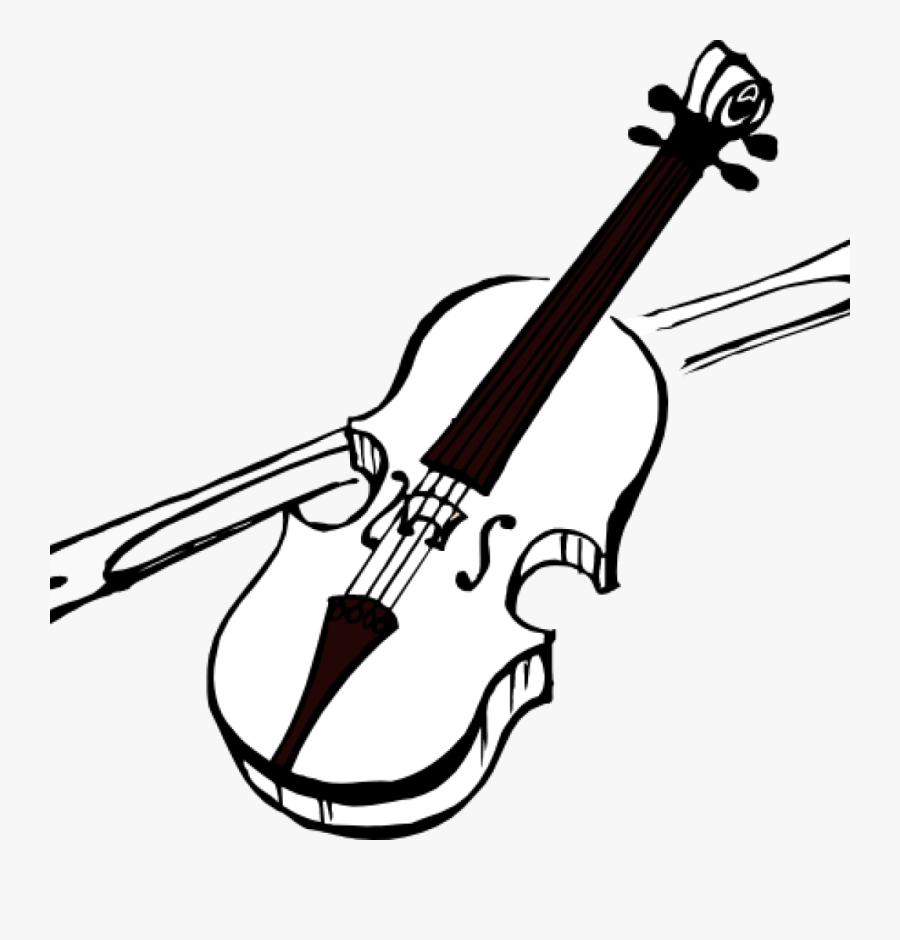 Violin Clipart Artfavor Violin 1 Black White Music - Musical Instruments Clip Art Png, Transparent Clipart