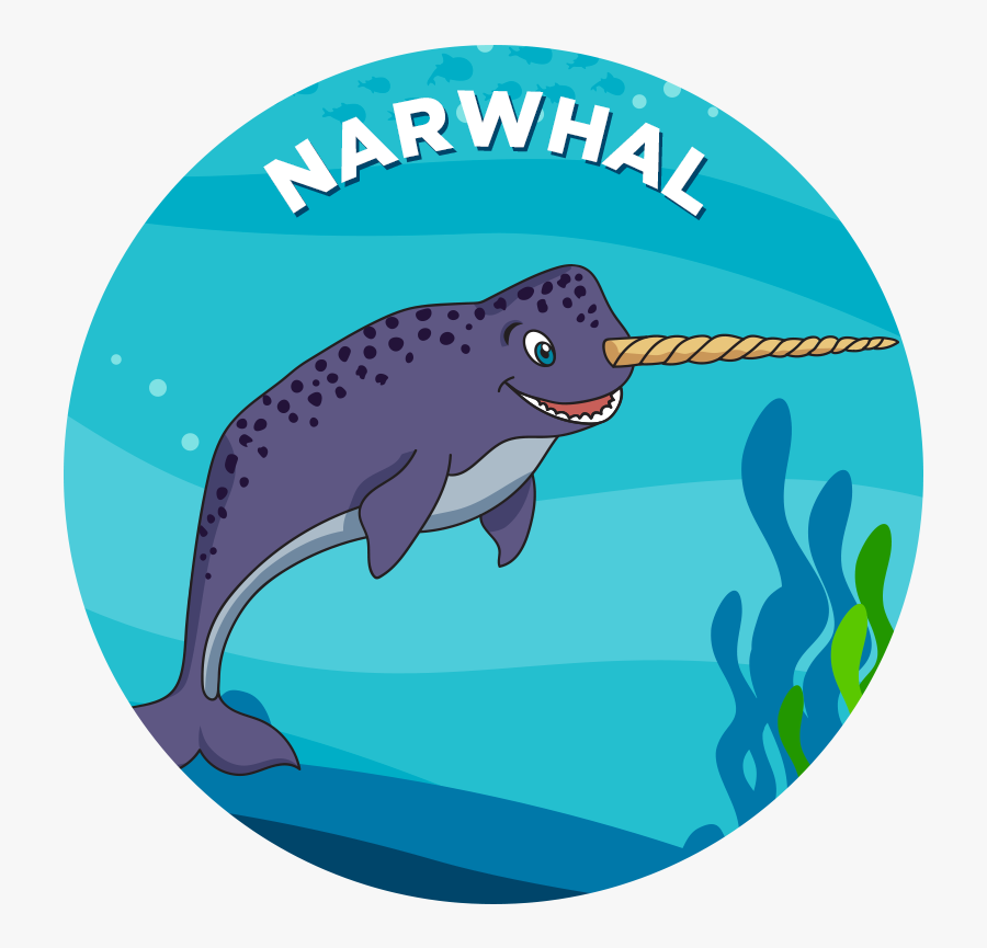 Narwhal - Mako Shark Cartoon, Transparent Clipart