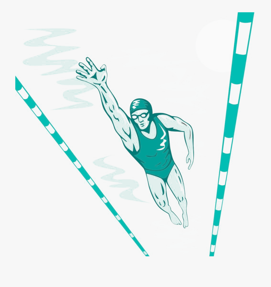 Olympics Clipart Competitive Swimming - Swimming Freestyle Art Png, Transparent Clipart