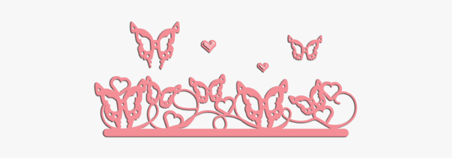 Pink Butterfly Edge Clipart, Transparent Clipart