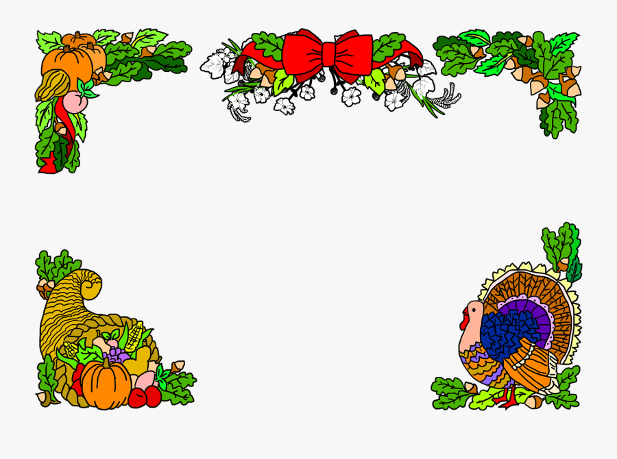 Thanksgiving Background, Thanksgiving Border, Turkey - Fondo De Gracias En Png, Transparent Clipart