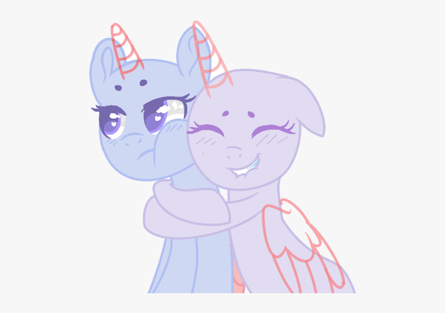 Friendly Clipart Two Friend - Best Friends Pony Base, Transparent Clipart