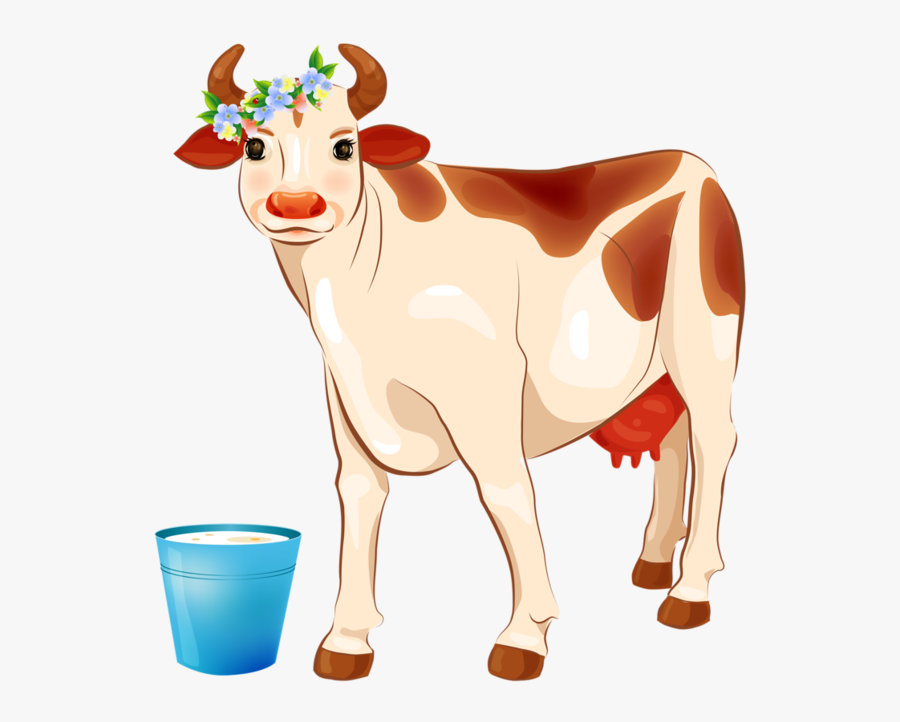 Transparent Fable Clipart - Cow And Cat Cartoon, Transparent Clipart