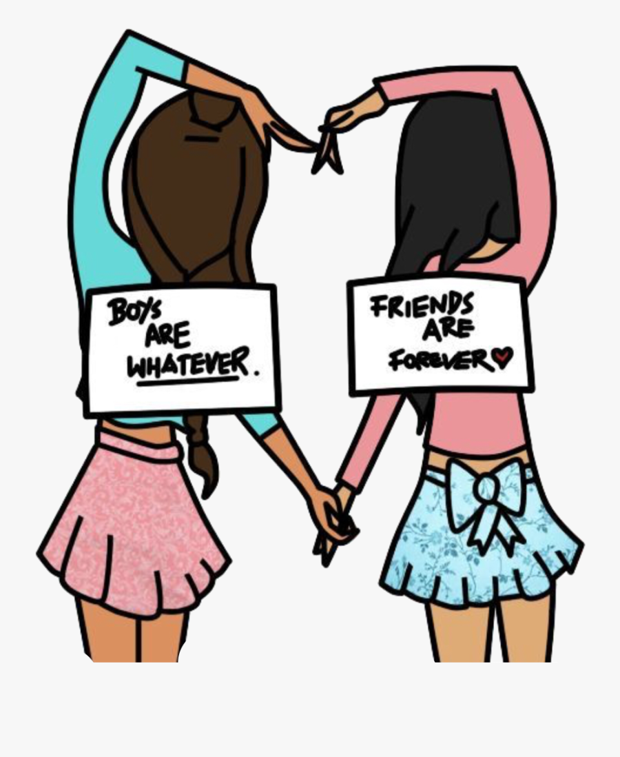 Besties Bestfriendsforever Friends Girls Sticker Bestfr - Best Friend Clipart, Transparent Clipart