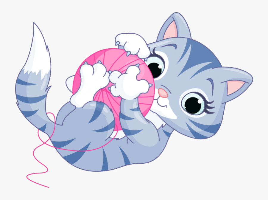 Transparent Yarn Clipart - Cat, Transparent Clipart