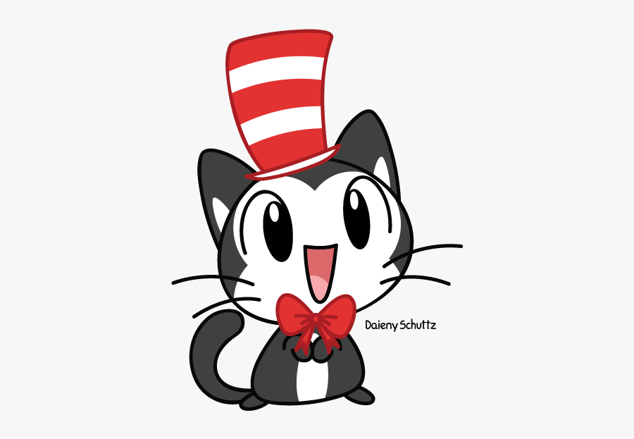 Chibi The Cat In The Hat By Daieny - Dr Seuss Cat In The Hat Kawaii, Transparent Clipart