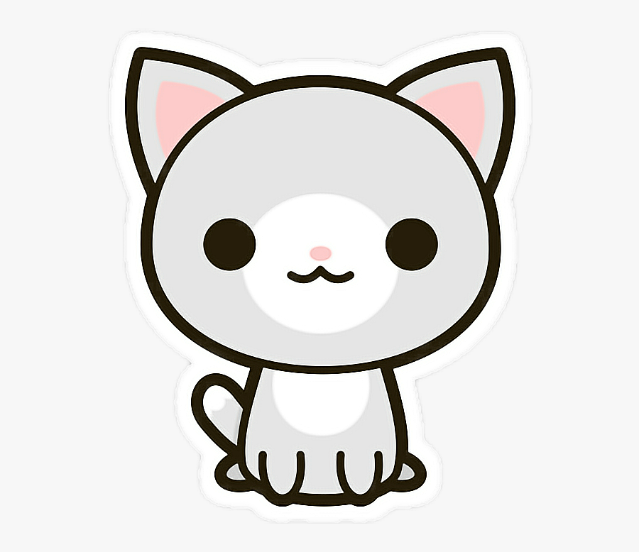 #stickersalma #png #pngkawaii #cat #kitty #gatito #gato - Kawaii Cat, Transparent Clipart