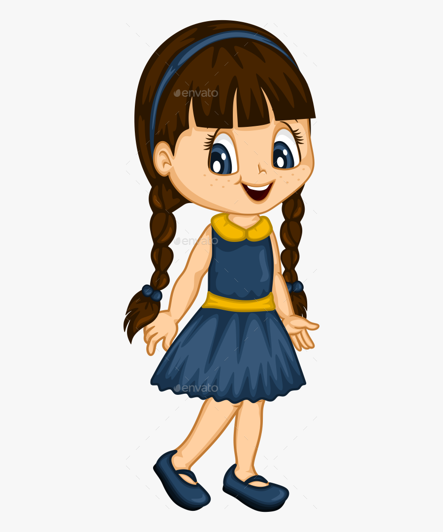 Clip Art Little Png For - Animated Little Girl, Transparent Clipart
