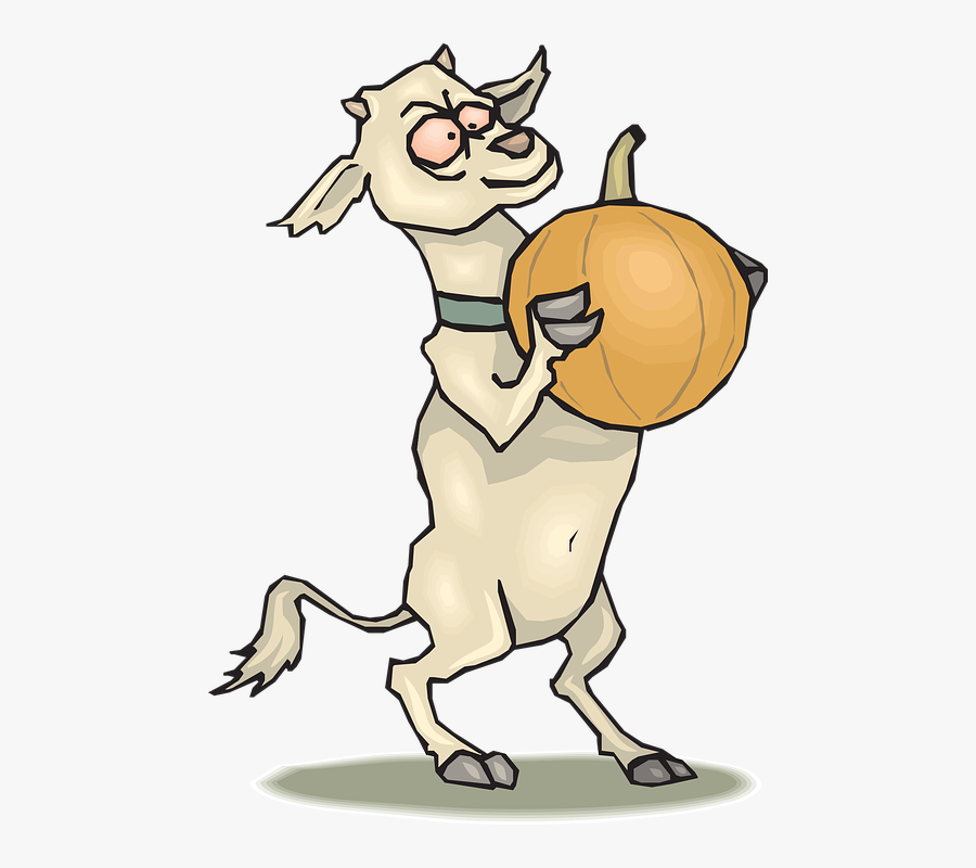 Silly Goat Cliparts 26, Buy Clip Art - Cartoon Goat Standing Up, Transparent Clipart