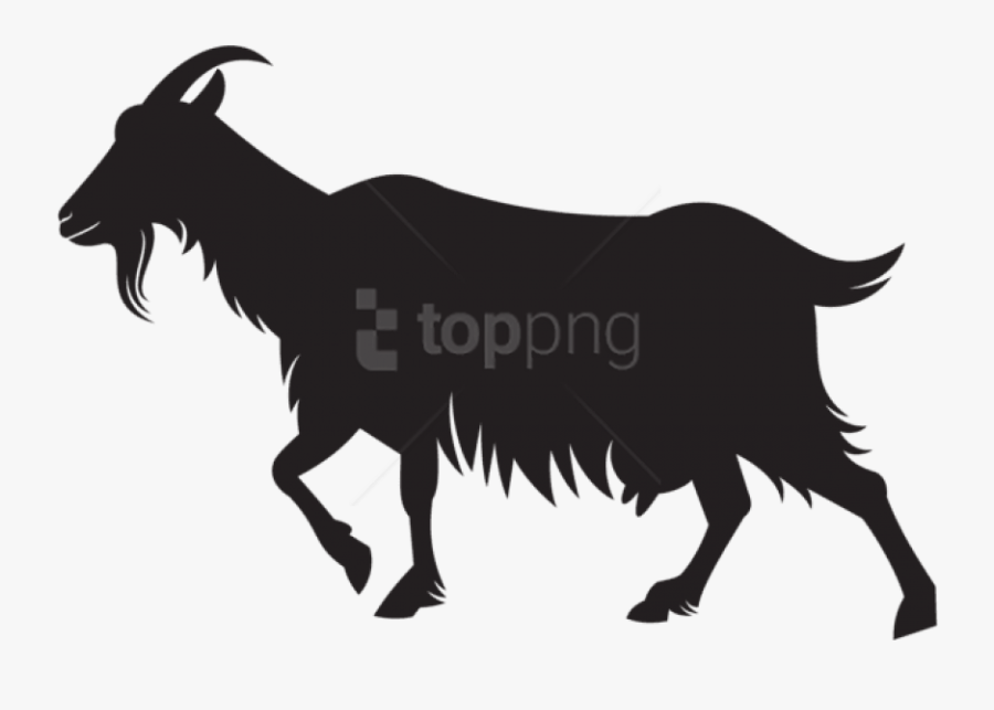 Silhouette Goat Vector Png, Transparent Clipart