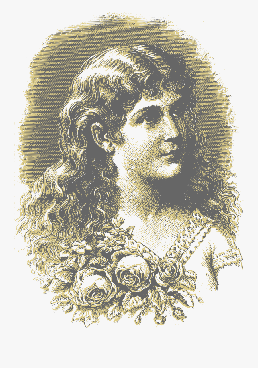 Vintage Flower Girl - Visual Arts, Transparent Clipart